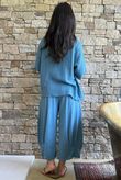 Andi Basket Linen Blend Top Denim
